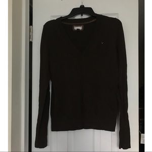 American Eagle brown V-neck sweater XL Plus Size